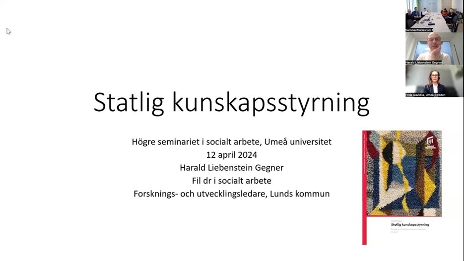 Film: UCER seminarium med Harald Liebenstein Gegner