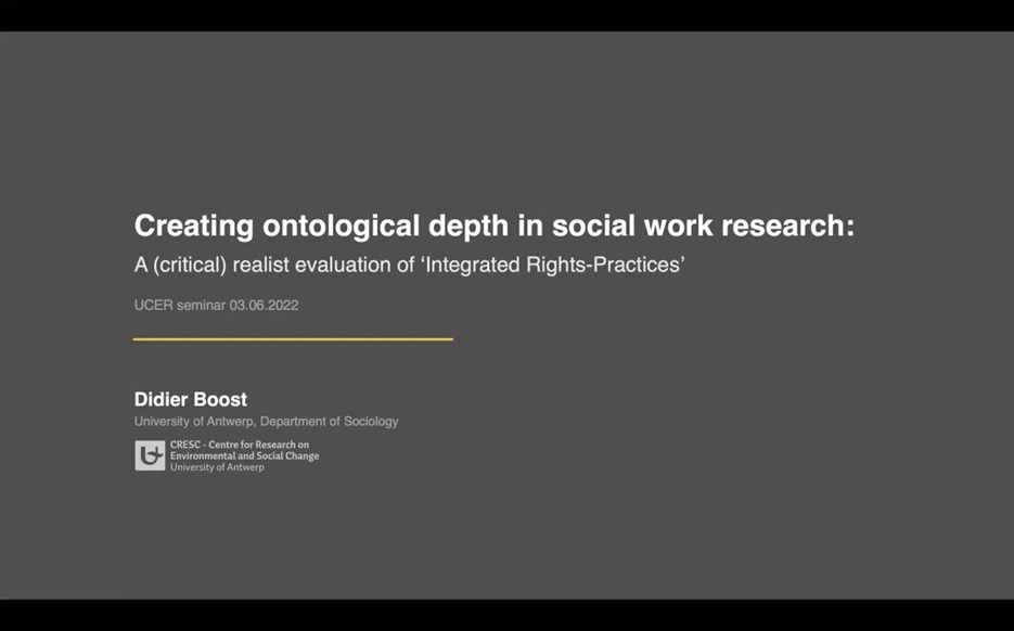 Film: UCER seminarium med Didier Boost