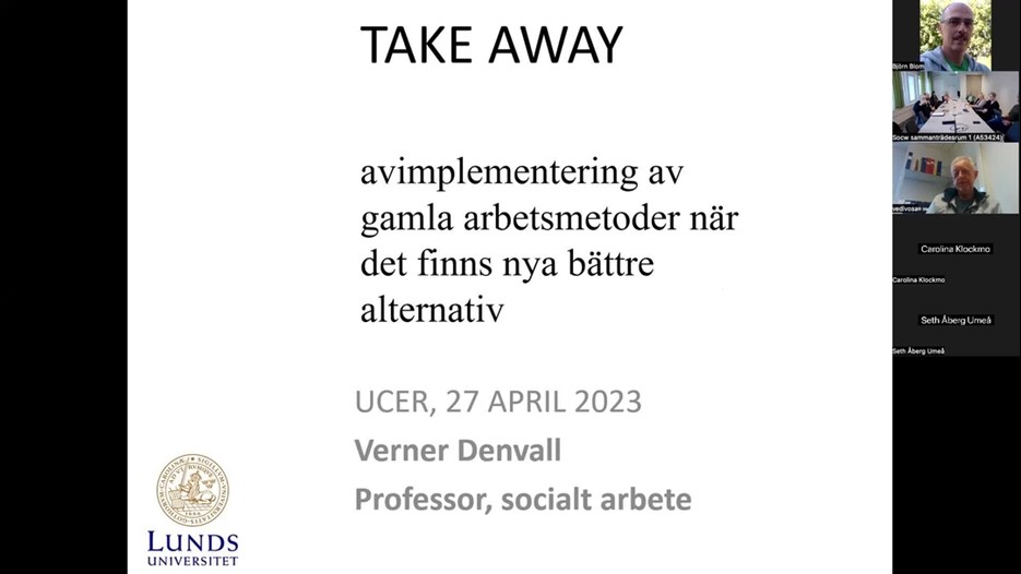 Film: UCER seminarium med Verner Denvall