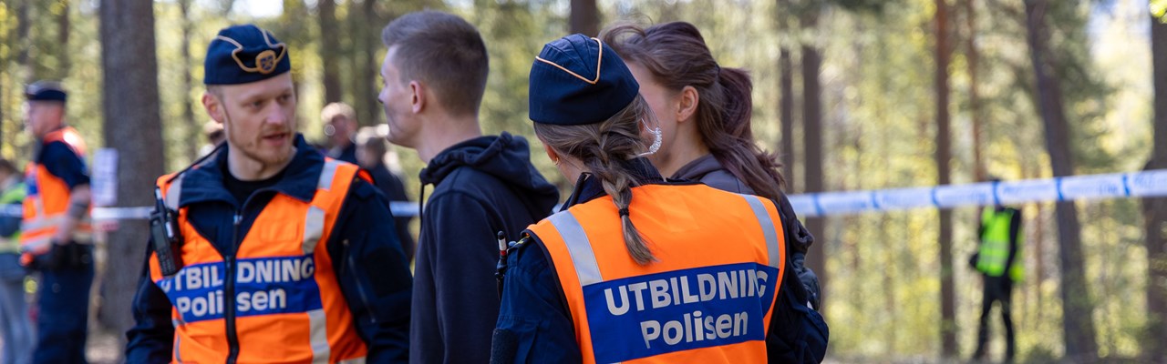 Polisstudenter vid samverkansövning på Sandö