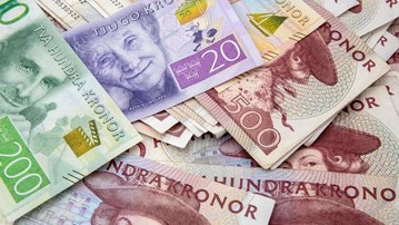 Bild på svenska sedlar