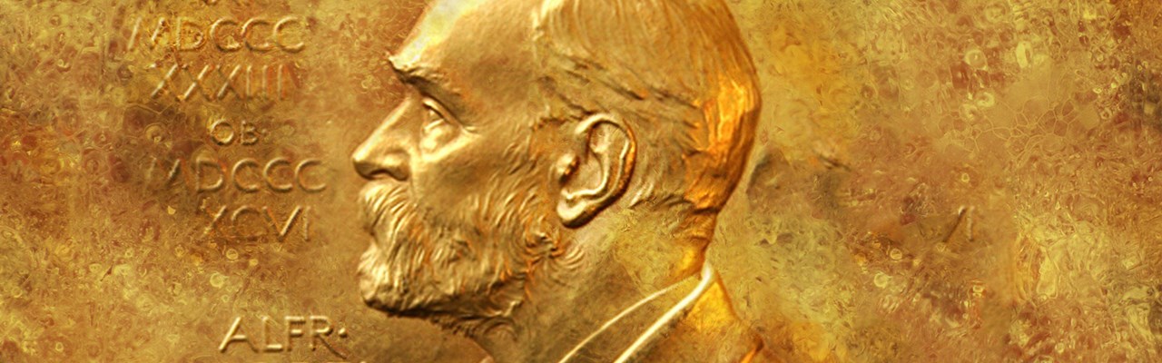 Guldstick av Alfred Nobel.
