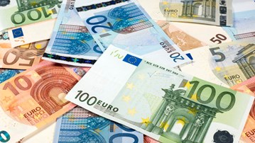 Bild på eurosedlar