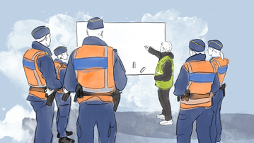 Illustrerar forskningsprofil Lärande i polisiärt arbete