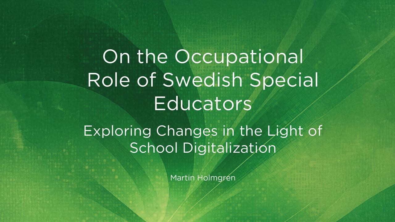 Framsida på Martin Holmgrens avhandling