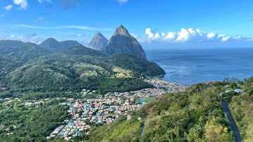 Vy över Saint Lucia