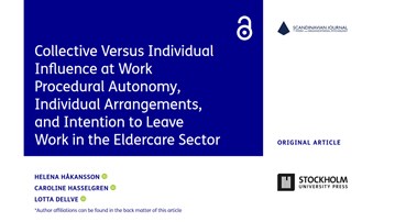 Publikation av Helena Håkansson, Caroline Hasselgren och Lotta Dellve