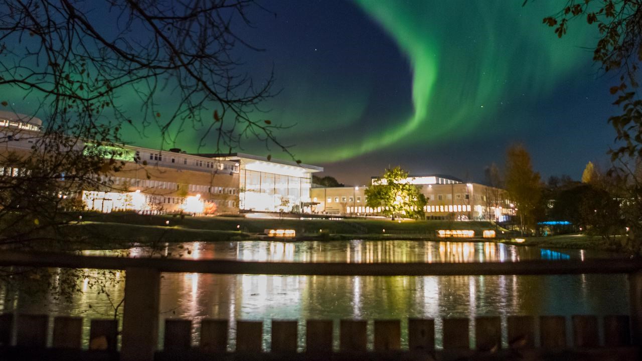 Bild på Norrsken över campus