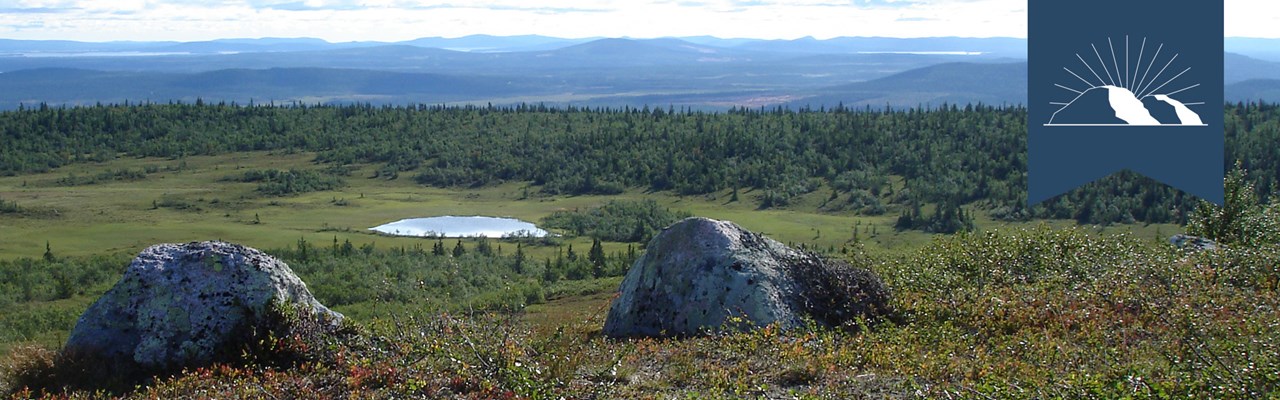 Utsikt fjälltopp med tagg