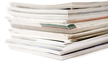 Picture of a bunch of science magazines