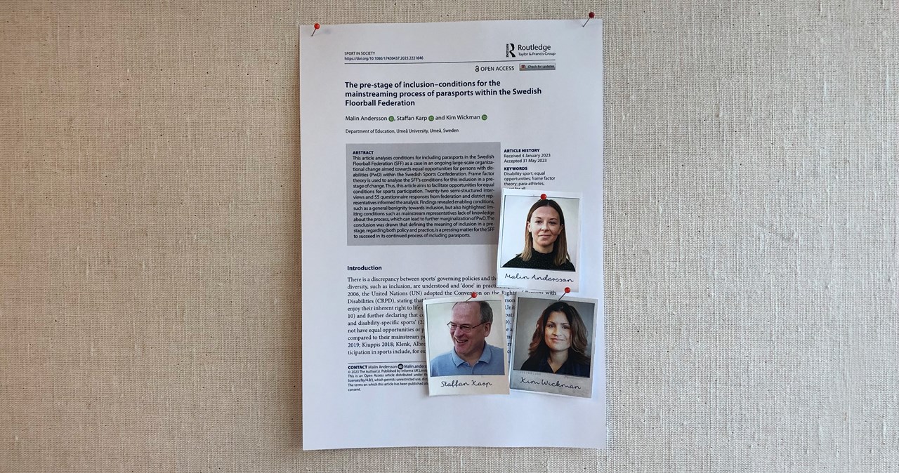 Publikation 2023: Malin Andersson, Staffan Karp och Kim Wickman