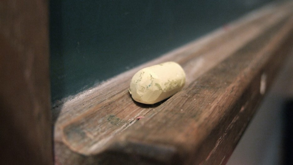 Picture of a old school blackboard