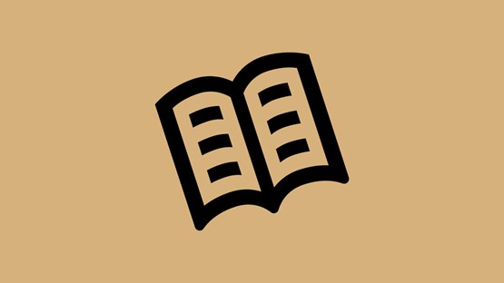 Ikon som visar en uppslagen bok