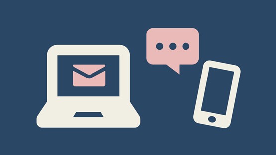 Illustration of ways of contacting us. 