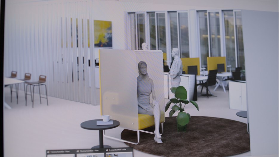 Digitala skisser av designstudenten Isabelle Olssons examensarbetet