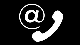 Graphic images of @-sign and thelephone reciever