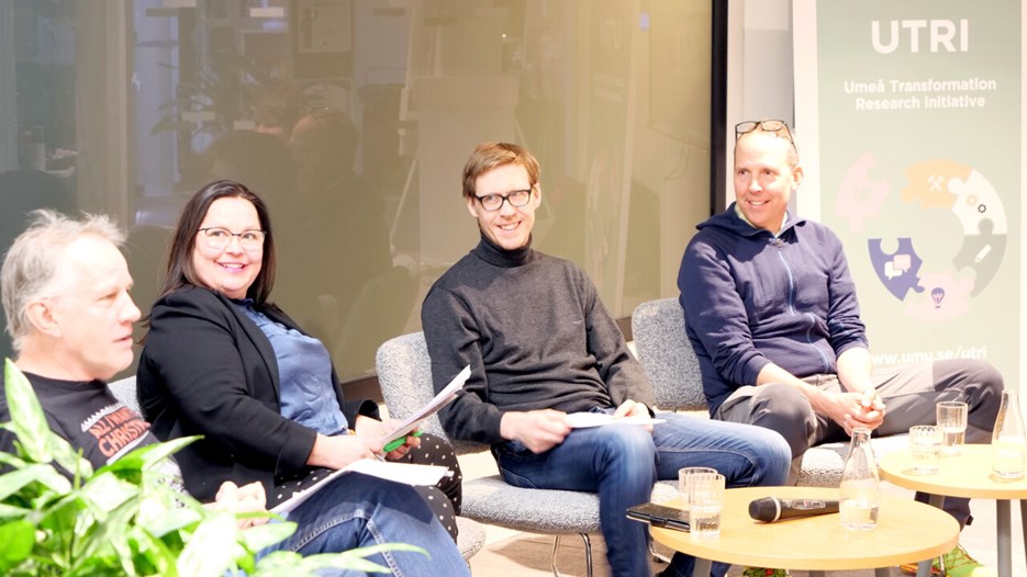 Panelen som består av Toby Miller, Annika Egan Sjölander, Christoffer Boman och Keith Larseo