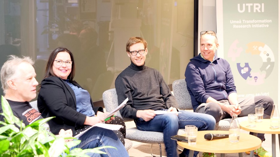 Panelen som består av Toby Miller, Annika Egan Sjölander, Christoffer Boman och Keith Larseo