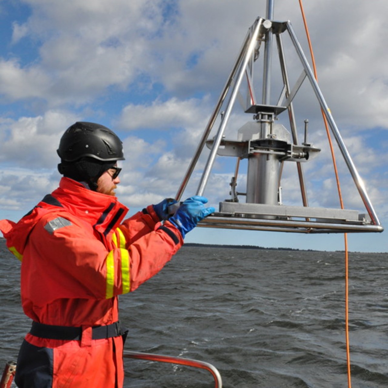 Sedimentprovtagning ombord på R/V Lotty